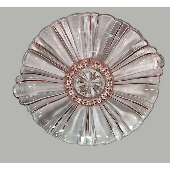 Pink Depression Glass Old Cafe Candy Dish Vintage, 1930's - Picture 3 of 6